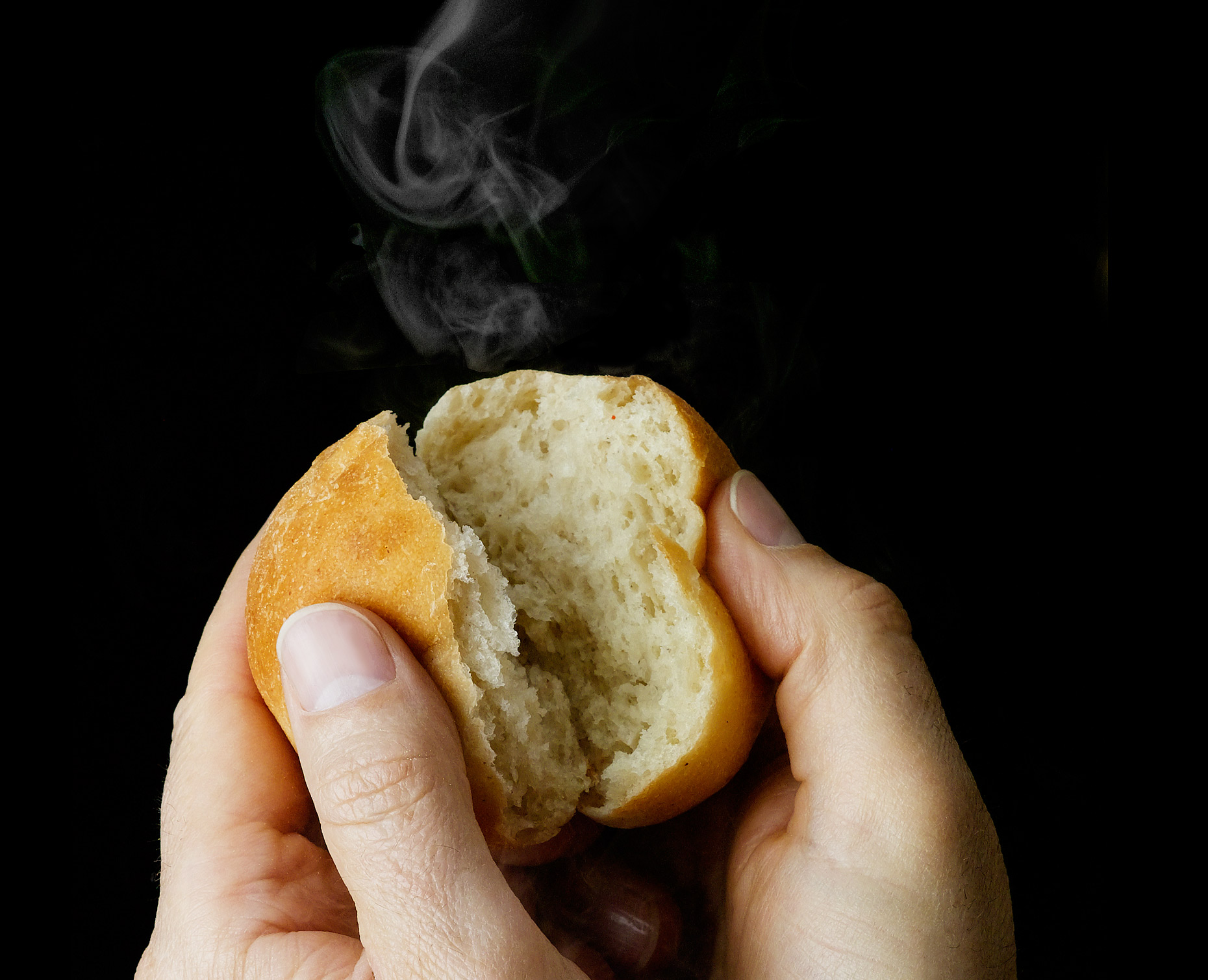 Warm bread- Hot bread roll- Best food photography