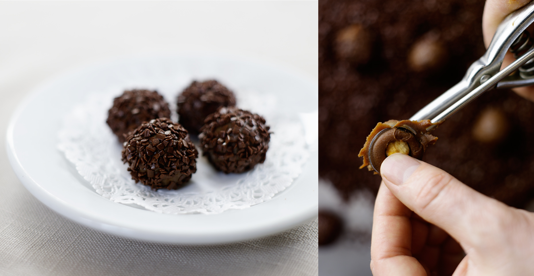 Chocolate almond truffles- Brigadeiros- Best food photography